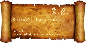 Kollát Cezarina névjegykártya